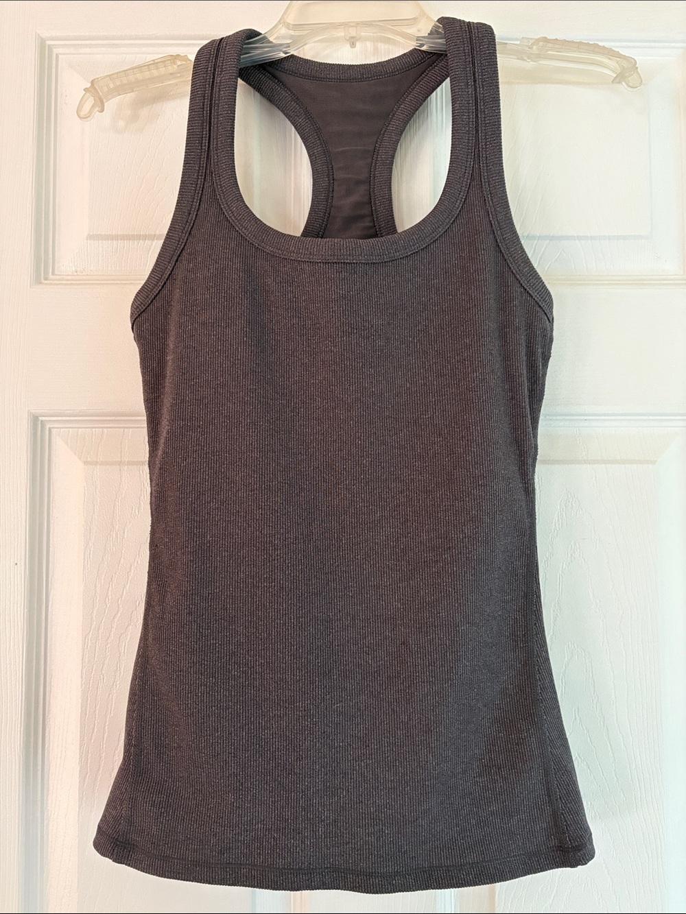 ALO Yoga Charcoal Ribbed Racerback Tank